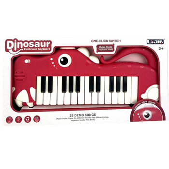 PIANINKO DINOZAUR INTERAKTYWNE EDUKACYJNE KOLOROWE DZIECI MUZYCZNA ZABAWKA