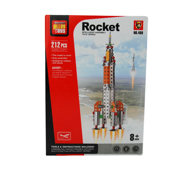 Klocki metalowe układanka rakieta 212 elementów edukacyjna kreatywna