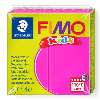 Kostka FIMO Kids 42g fuksja masa termoutwardzalna Staedtler