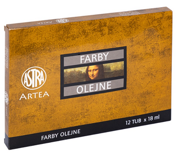 Farby olejne Astra 12 kol x 18ml - Zestaw nr 2