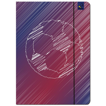 Paczka Teczka A4 z gumką Piłka bordo 5 sztuk