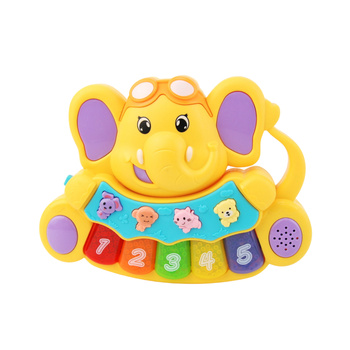 Słonik pianinko zabawka edukacyjna dla dzieci interaktywny instrument