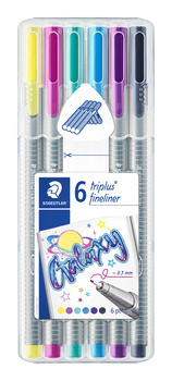 Cienkopis triplus GALAXY 6 kol. w etui Staedtler