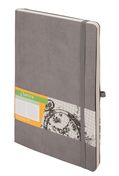 Notes impresja A5 kratka szary