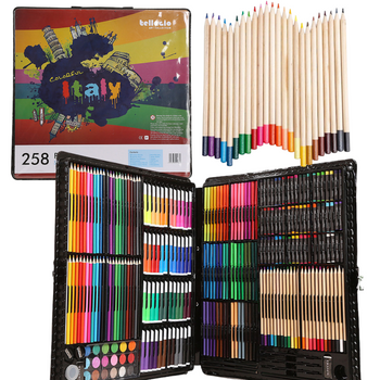 Zestaw Artystyczny Dla Dzieci Kredki Mazaki Farby Walizka Prezent El. 258