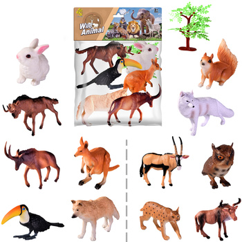 Zestaw Zwierzątka Dzikie Zoo Figurki Dla Dzieci Zabawka Prezent