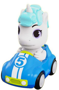 AUTO Z JEDNOROŻCEM NACIŚNIJ I JEDŹ AUTKO ZABAWKA UPOMINEK DLA DZIEWCZYNKI