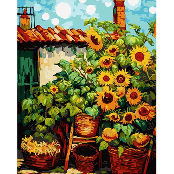 Malowanie po numerach Słoneczniki 40x50 cm