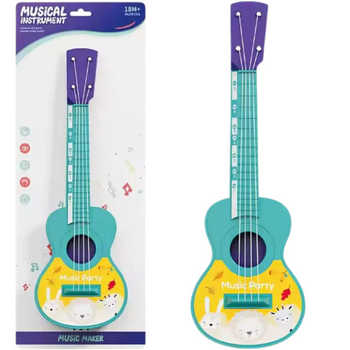 GITARA UKULELE ZABAWKOWA 40CM KOLOROWA INSTRUMENT MUZYCZNY DLA DZIECI