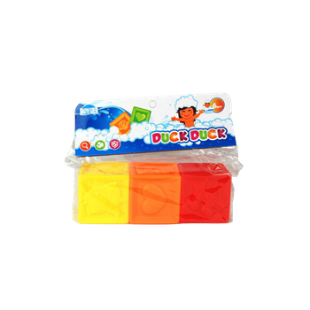 Klocki gumowe zestaw 3 sztuki bezpieczne dla dzieci kreatywna zabawa