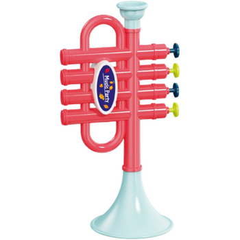 TRĄBKA DZIECIĘCA ZABAWKA INSTRUMENT MUZYCZNY KOLOROWA PLASTIKOWA 20 cm