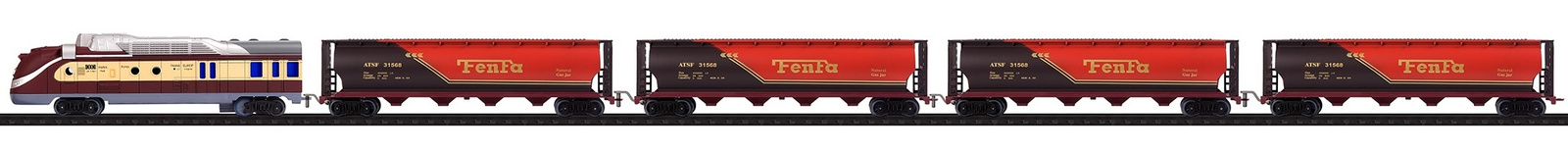 Kolejka Na Baterie Zestaw Pociąg Tor Peron Światło Dźwięk 36 Elementów