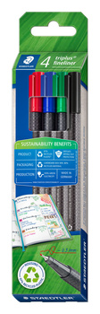 Cienkopis Triplus Eco line 03 mm 4 kol. (2 3 5 9) Staedtler