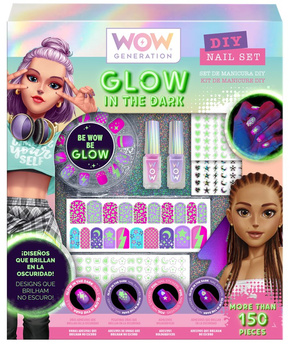 Zestaw do zdobienia paznokci świecący w ciemności WoW Generation WOW00157