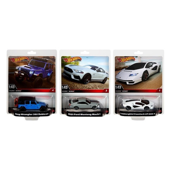 Hot Wheels Premium Pojazd 1:43 mix (6szt) Mattel