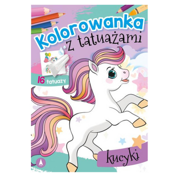 KOLOROWANKA Z TATUAŻAMI. KUCYKI