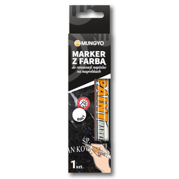 Marker z farbą do renowacji napisów na nagrobkach Mungyo biały