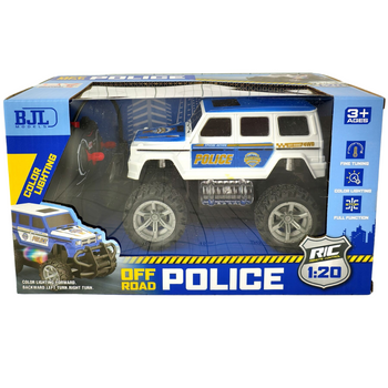 SAMOCHÓD POLICYJNY ZDALNIE STEROWANY LED DLA DZIECI AUTKO TERENOWE RC