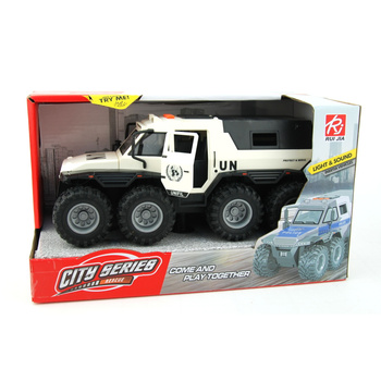 POJAZD WOJSKOWY UN ŚWIATŁA DŹWIĘKI AUTO CIĘŻARÓWKA CITY SERIES PREZENT