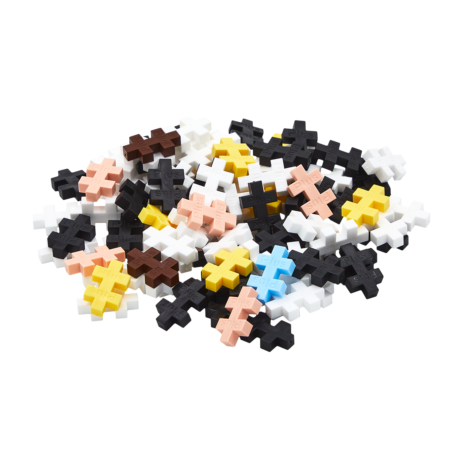 Zawartość zestawu klocków PLUS-PLUS Tuba Krowa wysypane elementy