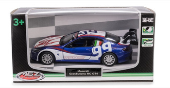 MSZ Maserati GranTurismo MC GT4 niebieski w skali 1:43