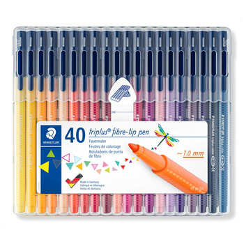 Flamastry triplus 40 kol. w etui Staedtler