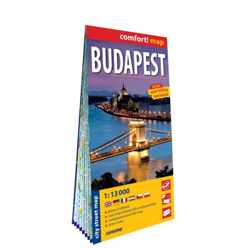 Budapest city street map 1:13 000 laminat 2019