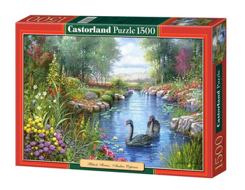 Puzzle 1500 Czarne łabędzie CASTOR Castorland