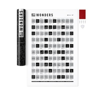 Mapa zdrapka 100 bucketlist wonders edition