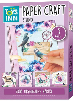 Paper craft studio Zrób oryginalne kartki ptaszek ToysInn STN 8851