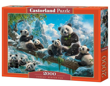 Puzzle 2000 Pandas' Winter Fun Castorland