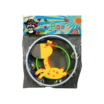 Tamburyn podwójny instrument muzyczny drewniany dla dzieci i dorosłych