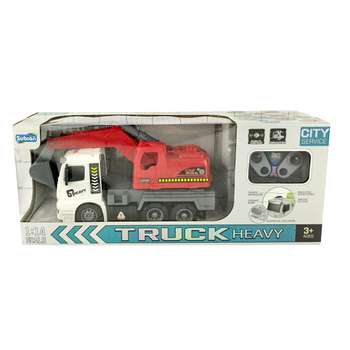 Ciężarówka Z Koparką Na Pilota RC Z Dźwiękiem I Światłem Prezent Dla Dzieci