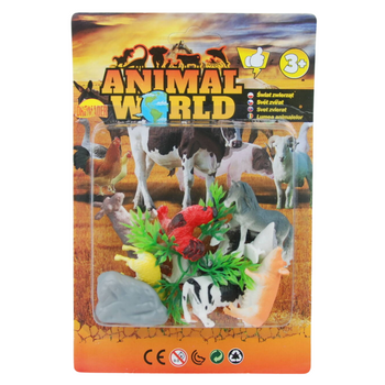 Zabawki Zwierzęta Farma Figurki Edukacyjne dla Dzieci Zestaw na Blistrze