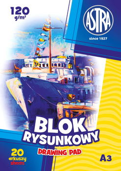 blok rysunkowy Astra  A3 120g