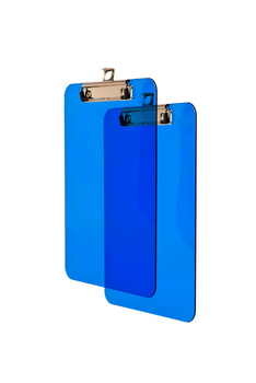 Deska A5 z metalowym klipem niebieska