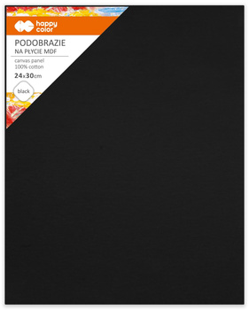 Podobrazie bawełniane 24x30 impregnowane czarne tablica malarska MDF 4mm