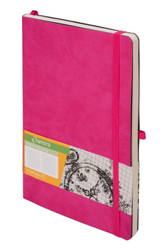 Notes impresja A5 kratka różowy