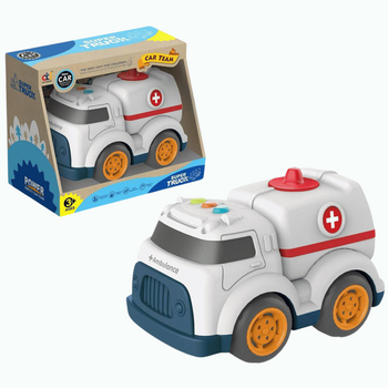 Auto Ambulans na Baterie z Efektami Świetlnymi i Dźwiękowymi dla Dzieci