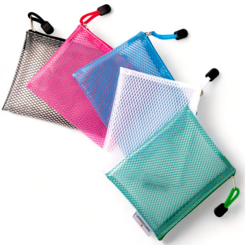 Paczka Torebka na zamek A6 Mesh Eva 5 szt. mix