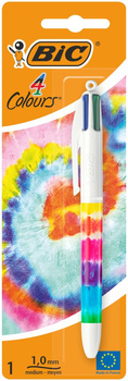 Długopis BIC 4 Colours Message Tie Dye DAST blister 1szt