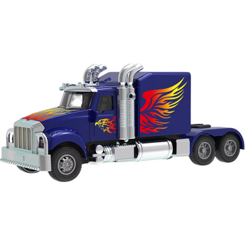 CIĘŻARÓWKA METALOWA TIR ZE ŚWIATŁEM I DŹWIĘKIEM AUTO 17CM ZABAWKA PREZENT