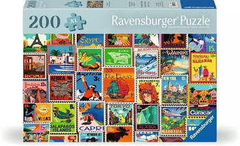 Puzzle XL 200 Znaczki pocztowe Ravensburger