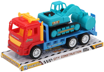 Auto laweta z pojazdem budowlanym dla dzieci zestaw pojazdów do zabawy