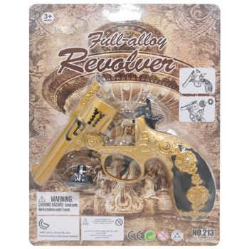 Pistolet metalowy na kapiszony realistyczny zabawkowy dla dzieci