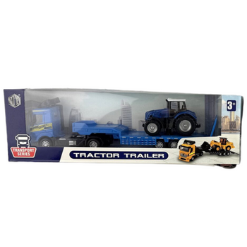 Ciężarówka laweta z traktorem zabawka edukacyjna dla dzieci w pudełku