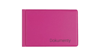 Okładka na dokumenty małe pink