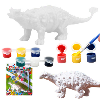 Zestaw Kreatywny Do Malowania Farbki Figurki Dinozaurów Mały Artysta