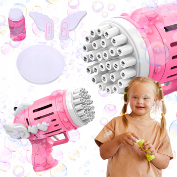 PISTOLEN NA BAŃKI MYDLANE MASZYNA DO BANIEK MYDLANYCH GENERATOR RÓŻOWY