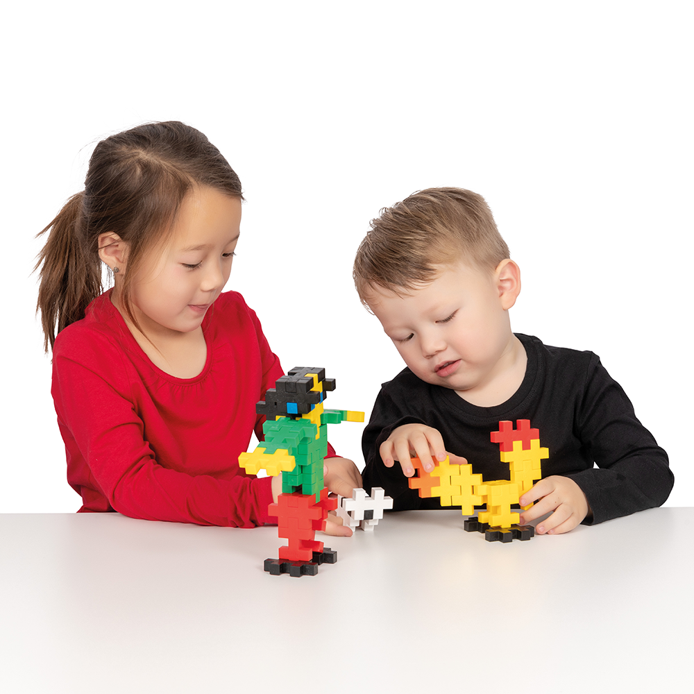 PLUS-PLUS BIG - zawartość zestawu 50 dużych klocków w podstawowych kolorach